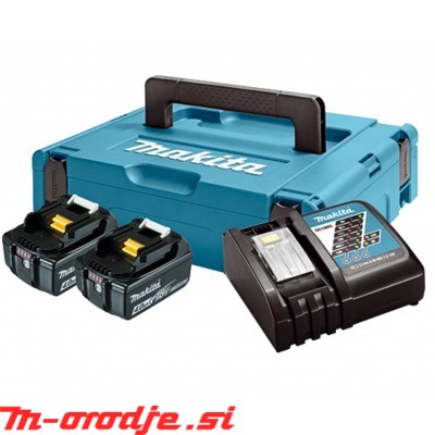 Makita LXT Li-Ion akumulatorski set v kovčku Makpac 1, 2 x BL1840B z polnilnikom DC18R