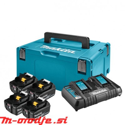 Makita LXT set Makpac 3, 4 x BL1860B + DC18RD 198091-4