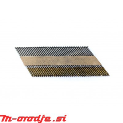 Žeblji / Žičnik 2,8X70mm 34° na papirju, spiralni D glava 4000kos