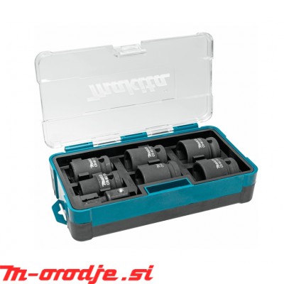 Makita 7-delni set natičnih ključev z adapterjem v plastični škatli B-69733