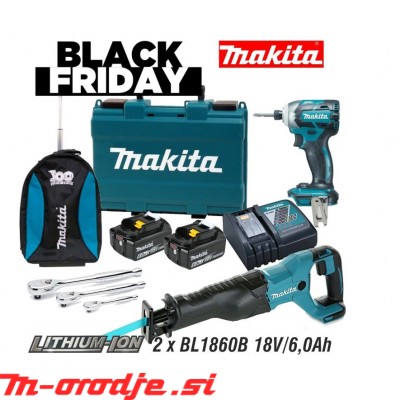 Makita DTD148RGE + DJR186Z akumulatorski set BLACK FRIDAY 2020