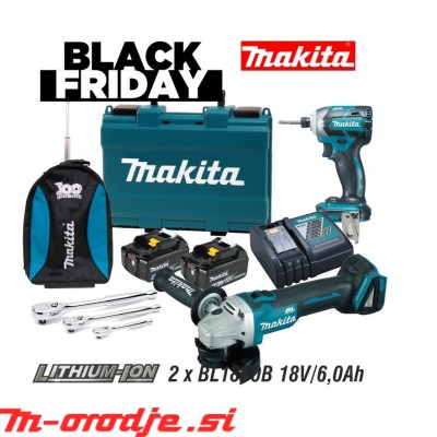 Makita DTD148RGE + DGA504 akumulatorski set BLACK FRIDAY 2020