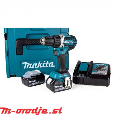 Makita DDF484RTJ Akumulatorski vrtalni vijačnik 18V, 2xBL1850B, DC18RC, v kovčku