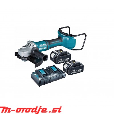 Makita DGA900PT2 akumulatorski kotni brusilnik 18V/5,0Ah, 230mm