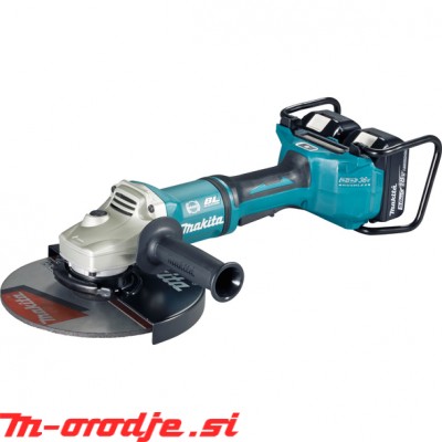 Makita DGA901PT2U akumulatorski kotni brusilnik 18V+18V, BL, 230mm