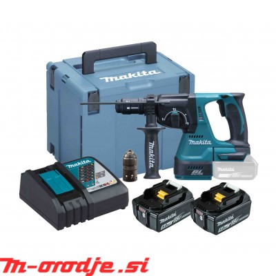 Makita DHR243RTJ Akumulatorsko vrtalno kladivo,18V, BL, LXT, 2xBL1850B, DC18RC