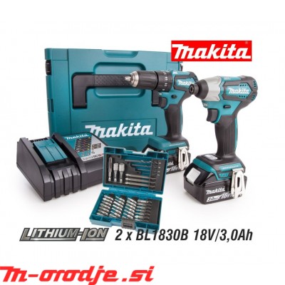 Makita DLX2221JX2 akumulatorski set, 18V, BL