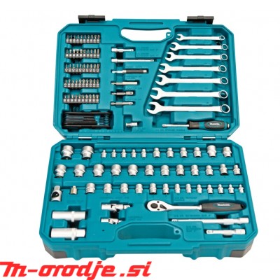 Makita 120 delni set ročnega orodja in vijačnih nastavkov v kovčku E-06616