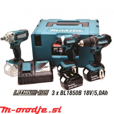 Makita DLX2127TJ1 + DTW190 akumulatorski set, 18V