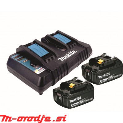 Makita LXT set v kartonu 2 x BL1830B z polnilnikom DC18RD