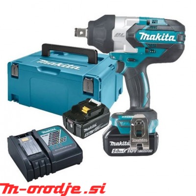 Makita DTW1001RTJ akumulatorski udarni vijačnik 18V/5,0Ah, BL, 3/4" 