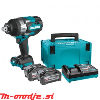 Makita TW001GU201 Akumulatorski udarni vijačnik 3/4", 40V, XGT, 2050Nm, 2xBL4040F, DC40RA, MAKPAC 3
