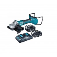 Makita DGA900PT2 akumulatorski kotni brusilnik 18+18V 2x 18V/5,0Ah, 230mm