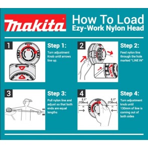 Makita glava kose M8X1,25RH EasyWork 102mm, 2,0mm 191D92-5 ZA DUR189