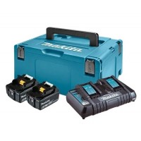 Makita LXT Li-Ion akumulatorski set v kovčku Makpac 3, 2 x BL1860B z dvojnim polnilnikom DC18RD 198077-8
